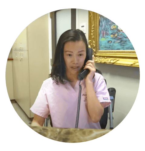 FISD receptionist answering phone