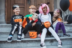 Kids at Halloween